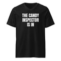 THE CANDY INSPECTOR IS IN v-neck tee, black