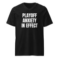 PLAYOFF ANXIETY IN EFFECT v-neck tee, black