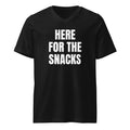 HERE FOR THE SNACKS v-neck tee, black