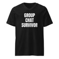 GROUP CHAT SURVIVOR v-neck tee, black