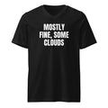 MOSTLY FINE, SOME CLOUDS v-neck tee, black