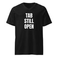 TAB STILL OPEN v-neck tee, black