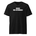 ADVICE: NON-REFUNDABLE v-neck tee, black
