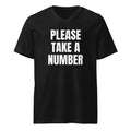 PLEASE TAKE A NUMBER v-neck tee, black