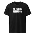 NO PUBLIC RESTROOM v-neck tee, black