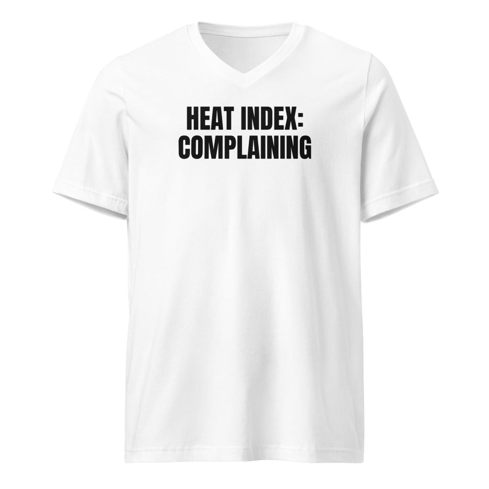 HEAT INDEX: COMPLAINING v-neck tee, white
