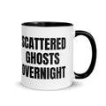 SCATTERED GHOSTS OVERNIGHT two-tone mug, black