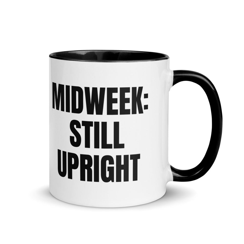 MIDWEEK: STILL UPRIGHT two-tone mug, black
