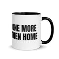 ONE MORE THEN HOME two-tone mug, black