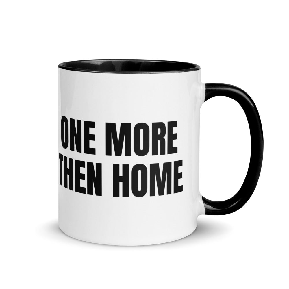 ONE MORE THEN HOME two-tone mug, black