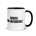 ADVICE: NON-REFUNDABLE two-tone mug, black