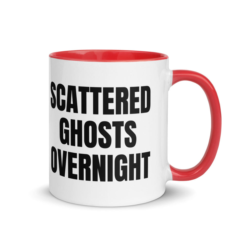 SCATTERED GHOSTS OVERNIGHT two-tone mug, red