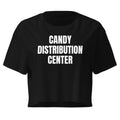 CANDY DISTRIBUTION CENTER crop top, black