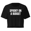 SPOOKY ON A BUDGET crop top, black
