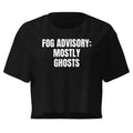 FOG ADVISORY: MOSTLY GHOSTS crop top, black