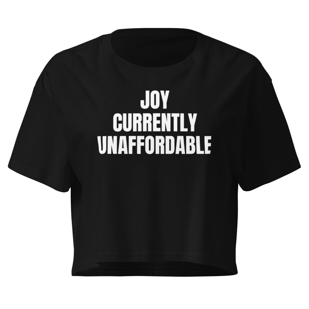 JOY CURRENTLY UNAFFORDABLE crop top, black