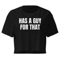 HAS A GUY FOR THAT crop top, black