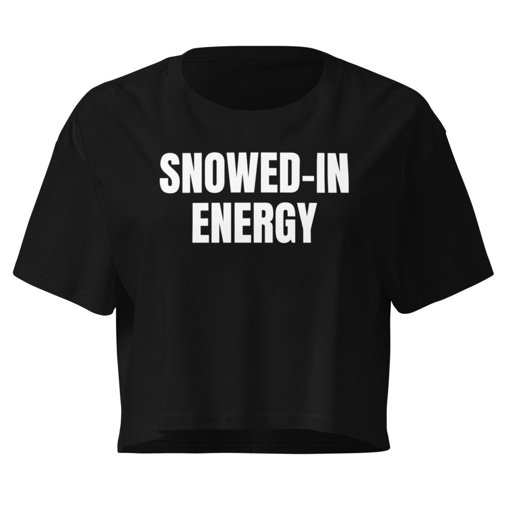 SNOWED-IN ENERGY crop top, black