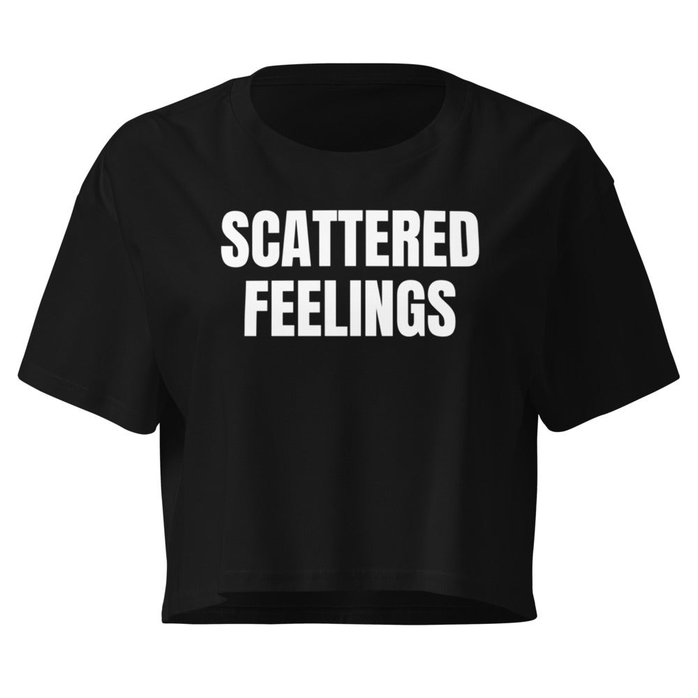 SCATTERED FEELINGS crop top, black