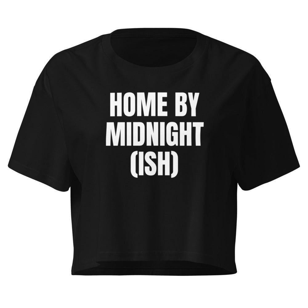 HOME BY MIDNIGHT (ISH) crop top, black