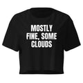 MOSTLY FINE, SOME CLOUDS crop top, black
