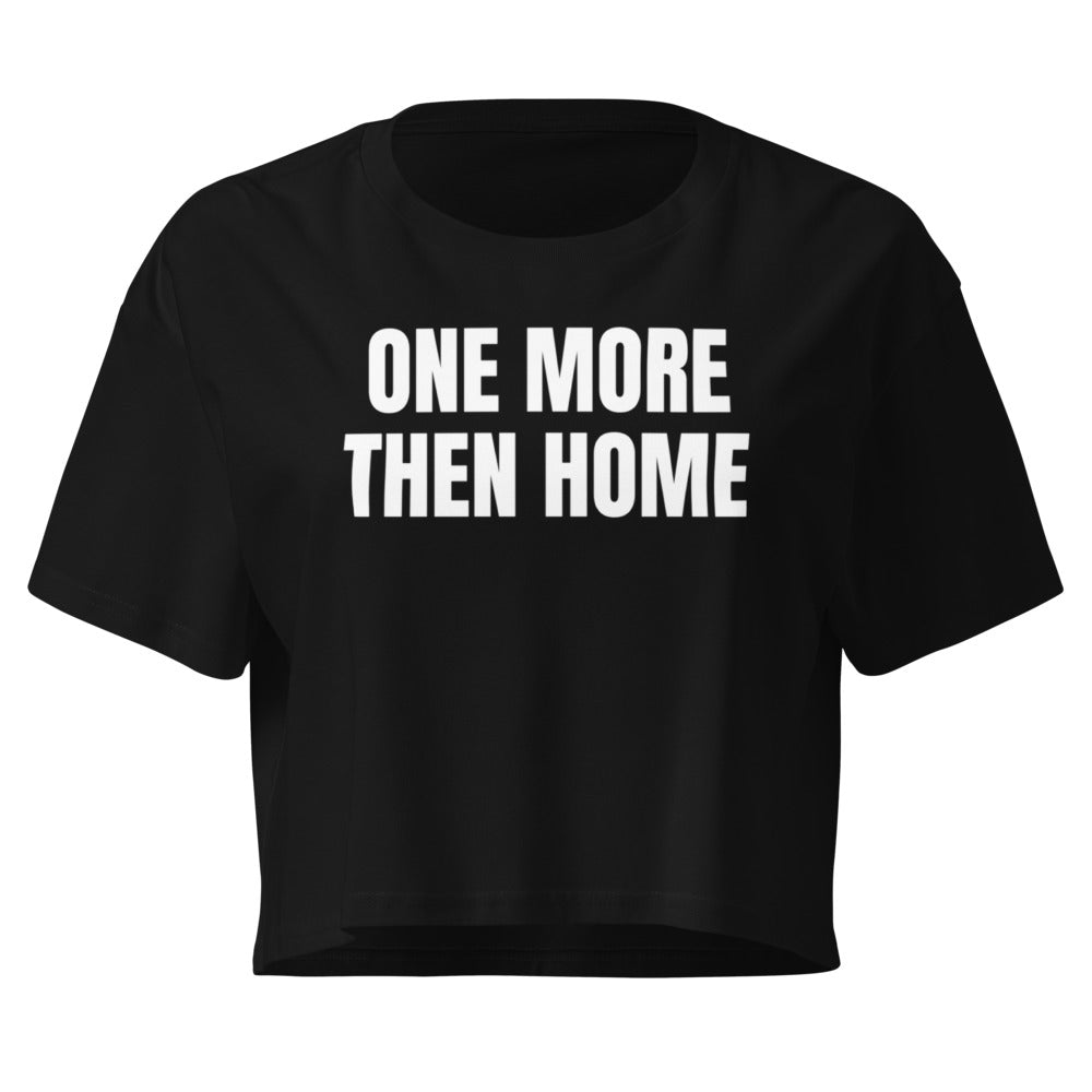 ONE MORE THEN HOME crop top, black