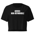 ADVICE: NON-REFUNDABLE crop top, black