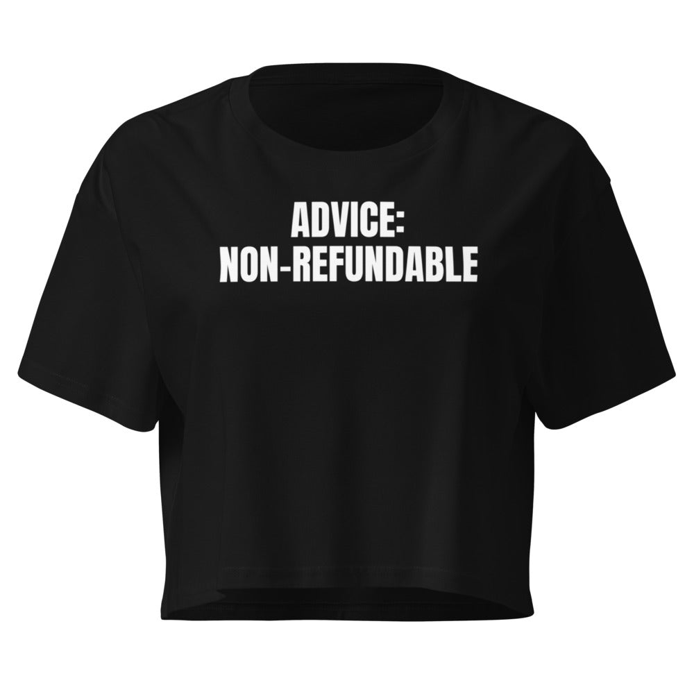 ADVICE: NON-REFUNDABLE crop top, black