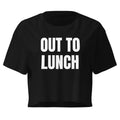 OUT TO LUNCH crop top, black