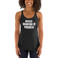 NOTICE: HAUNTING IN PROGRESS racerback tank, vintage black