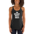 FOG ADVISORY: MOSTLY GHOSTS racerback tank, vintage black