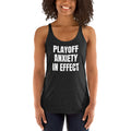 PLAYOFF ANXIETY IN EFFECT racerback tank, vintage black