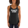 DESIGNATED LISTENER racerback tank, vintage black
