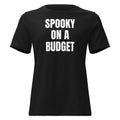 SPOOKY ON A BUDGET women's relaxed tee, black