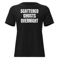 SCATTERED GHOSTS OVERNIGHT women's relaxed tee, black