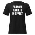 PLAYOFF ANXIETY IN EFFECT women's relaxed tee, black