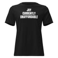 JOY CURRENTLY UNAFFORDABLE women's relaxed tee, black