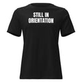 STILL IN ORIENTATION women's relaxed tee, black