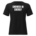 SNOWED-IN ENERGY women's relaxed tee, black
