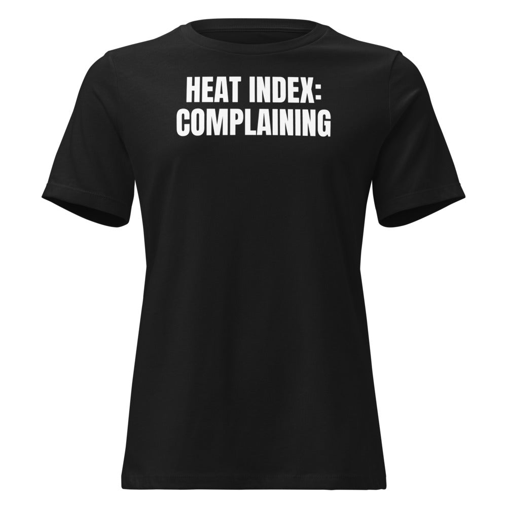 HEAT INDEX: COMPLAINING women's relaxed tee, black