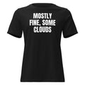 MOSTLY FINE, SOME CLOUDS women's relaxed tee, black