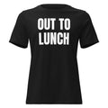 OUT TO LUNCH women's relaxed tee, black