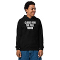 CLOSED FOR THE FULL MOON kids hoodie, black