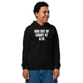 RAN OUT OF CANDY AT 6:15 kids hoodie, black