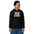 AWAITING CAFFEINE CLEARANCE kids hoodie, black