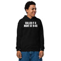 CALLED IT A NIGHT AT 8:45 kids hoodie, black