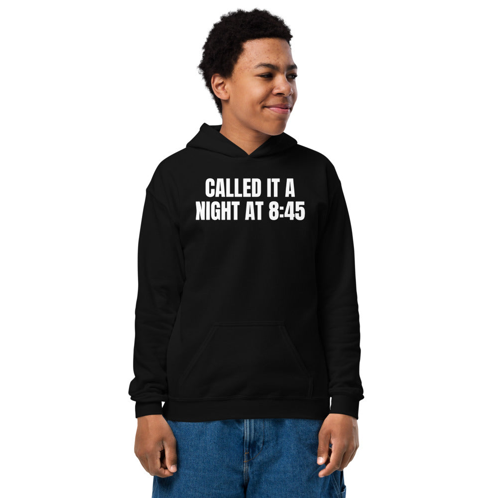 CALLED IT A NIGHT AT 8:45 kids hoodie, black