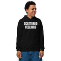 SCATTERED FEELINGS kids hoodie, black