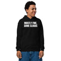 MOSTLY FINE, SOME CLOUDS kids hoodie, black