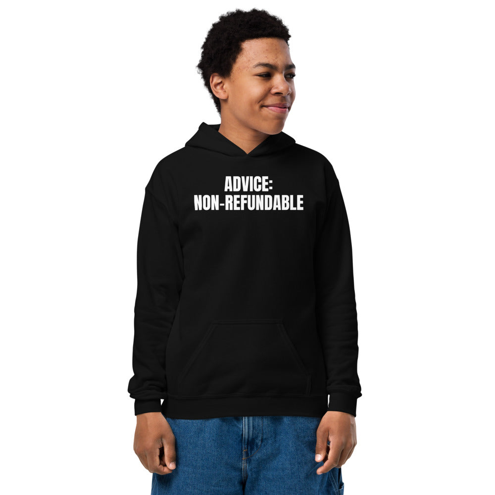 ADVICE: NON-REFUNDABLE kids hoodie, black
